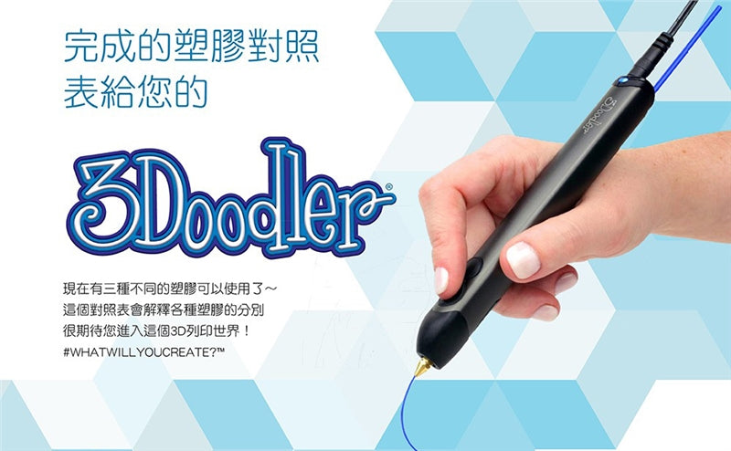 3Doodler 3D列印筆PLA耗材包(彩色隨機)