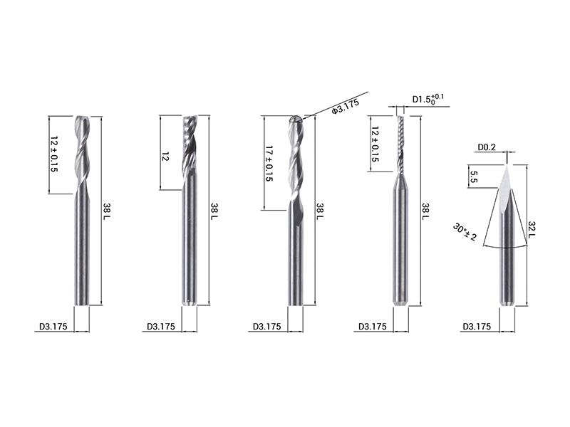 Snapmaker CNC 雕刻刀頭(5入)