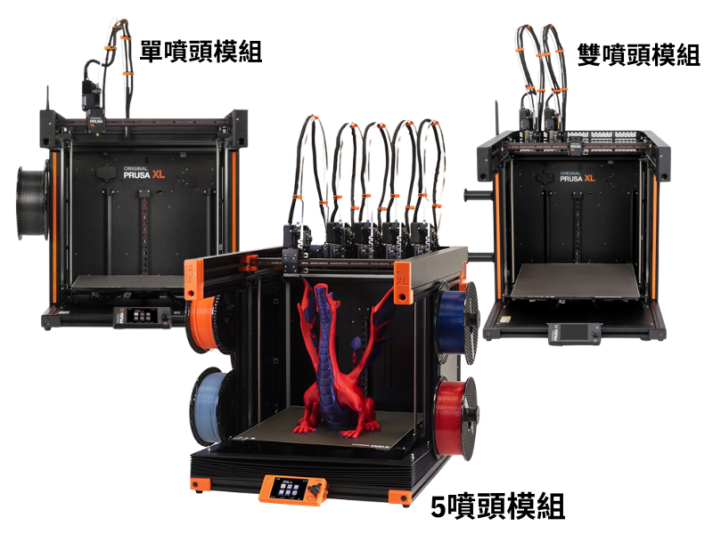 Original Prusa XL 3D列印機 - 單, 雙, 5噴頭模組可選,可加購外罩
