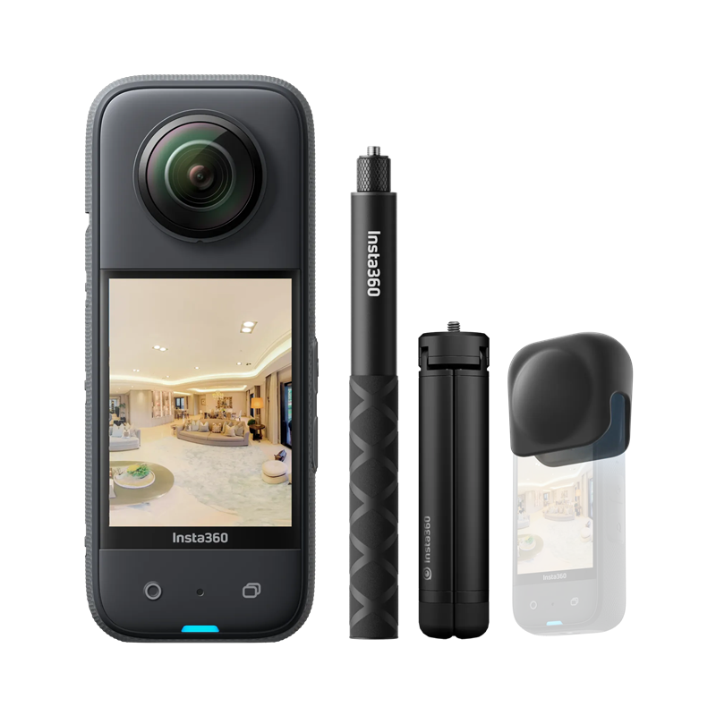 Insta360 X3 全景運動相機虛擬導覽套裝+ 64GB 記憶卡