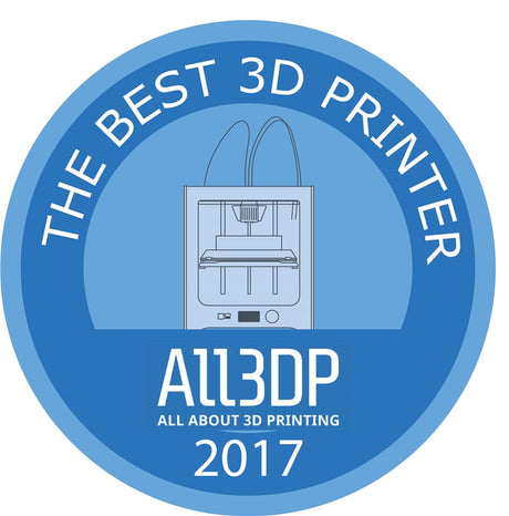 AII3DP是十分具有公信力的3D列印資訊網站，他們在每年都會評選出最優質的3D列印機供消費者做指標性的參考。這次他們選出18個最優秀的3D列印機，按照最優秀機種做的排行榜，位居第一名的是Ultimaker 3。