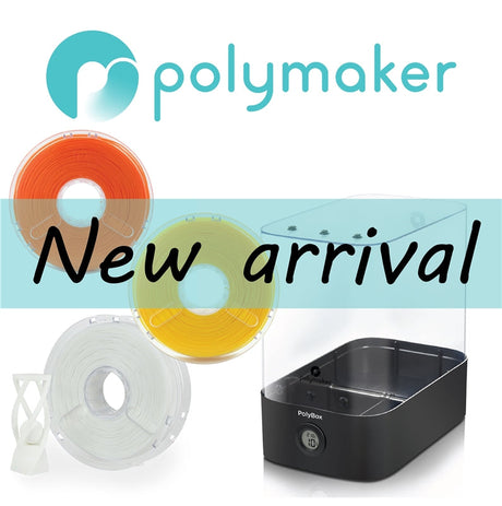 這次是要向各位介紹的就是以酒精拋光機為眾人所知的Polymaker所推出的一系列產品，包括許多新3d列印線材及保護線材受潮的防潮盒-Polybox。