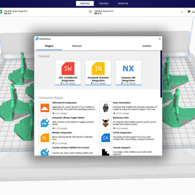 Ultimaker Cura「市集」功能下載破百萬！究竟「市集」功能提供哪些資訊？又該如何使用？不到一年獲得百萬用戶的青睞，你還沒用過？現在試試看！