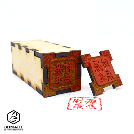 活版印刷機再升級！使用FLUX beambox雷射切割機，不到10分鐘就能完成一款超有趣的立體拼圖印章，還能1秒換上你喜歡的印章款式，往下看怎麼做。