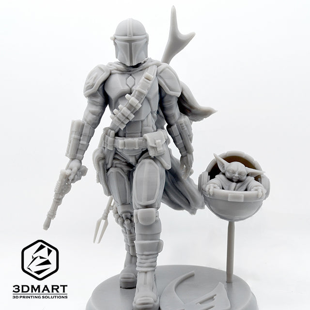 星際迷有福了！高達20cm《曼達洛人與尤達大師》組裝模型，Phrozen Sonic Mighty 4K 3D列印機開箱拆蓋、校正步驟、切片教學、模型免費載點馬上看！