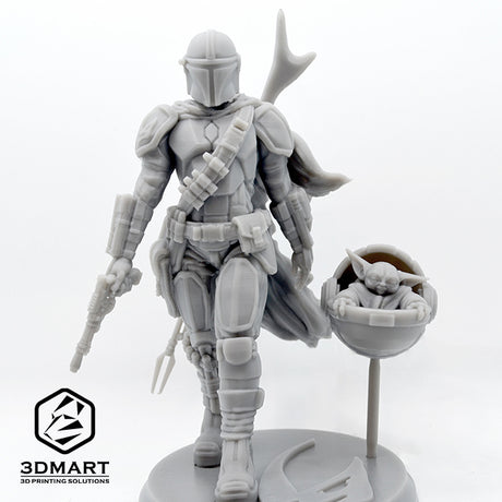 星際迷有福了！高達20cm《曼達洛人與尤達大師》組裝模型，Phrozen Sonic Mighty 4K 3D列印機開箱拆蓋、校正步驟、切片教學、模型免費載點馬上看！