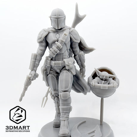 星際迷有福了！高達20cm《曼達洛人與尤達大師》組裝模型，Phrozen Sonic Mighty 4K 3D列印機開箱拆蓋、校正步驟、切片教學、模型免費載點馬上看！