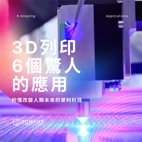 3D列印技術因其在世界上幾乎每個行業的潛在應用令未來不斷進步，本文將介紹6個驚人的應用！
