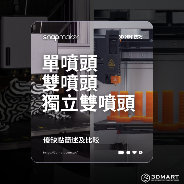 你的3D列印常失敗嗎? 噴頭的選擇也是占成敗的關鍵因素! 跟著這篇文一起解讀單噴頭、雙噴頭、獨立雙噴頭的差異吧! 幫助你在列印實作上做出適合的抉擇