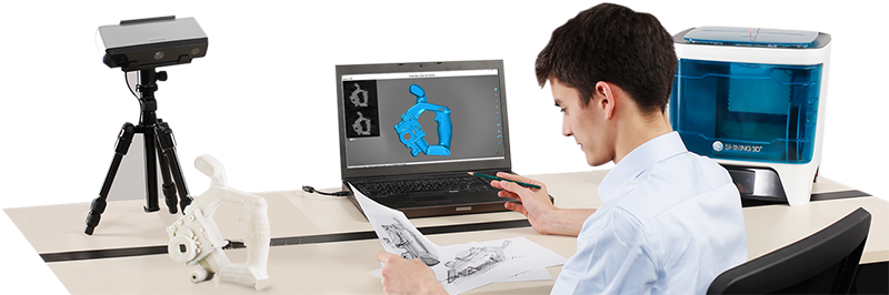 Shining EinScan-SP V2 3D掃描器在掃描模型