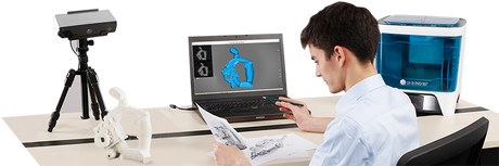 Shining EinScan-SP V2 3D掃描器在掃描模型