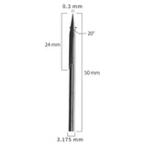 Straight Groove V-bits CNC 雕刻刀頭 Snapmaker 2.0 （3入）