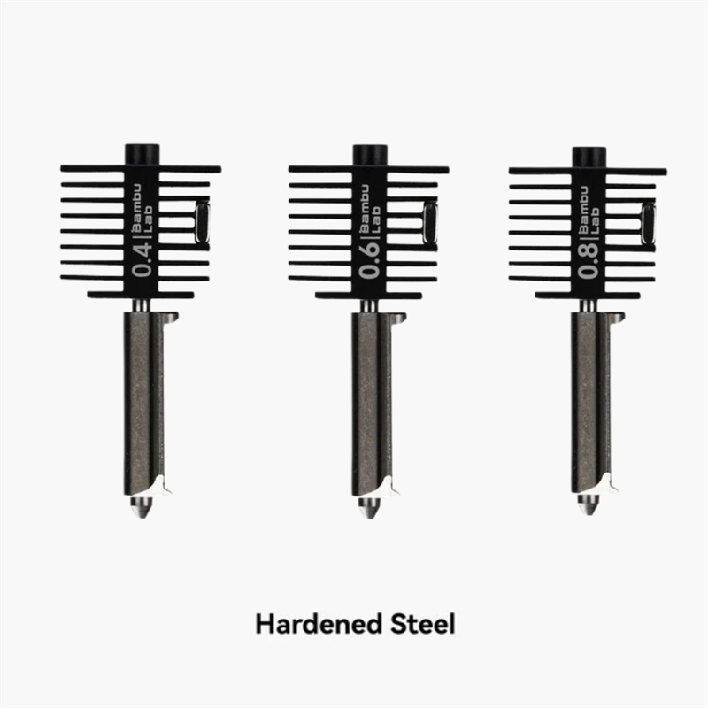 Bambu Lab 硬化鋼ノズルシリーズ - 0.4/0.6/0.8mm [A1専用]