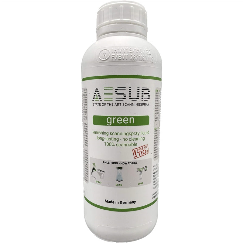AESUB Green 3D掃描噴粉 顯像劑 自動揮發 無二氧化鈦